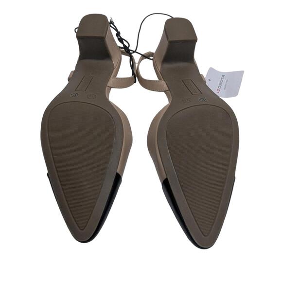 Liz Claiborne Black and Tan Slingback Women's Shoes - Picture 8 of 8